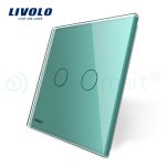 Panou intrerupator dublu cu touch Livolo din sticla
