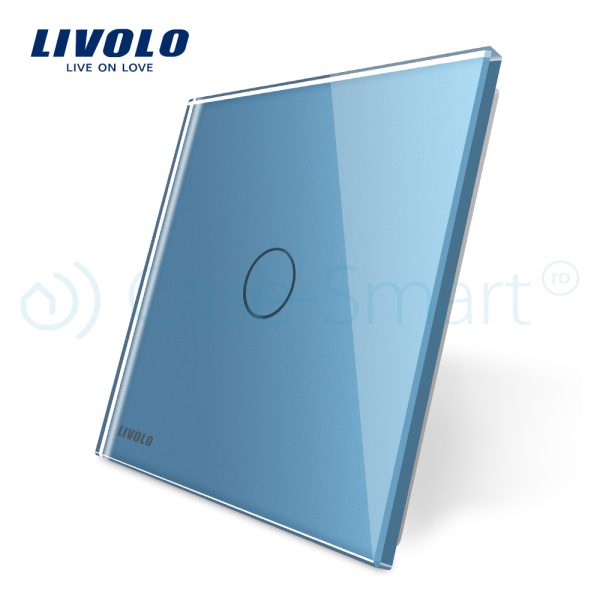 Panou intrerupator simplu cu touch Livolo din sticla