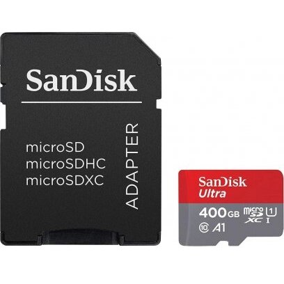 Card de memorie MicroSDXC SanDisk cu Adaptor SD, Memorie 400 GB