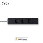 Prelungitor cu protectie la supratensiune Eve Energy Strip, 3 prize, cablu 1.9m, Wireless, Monitorizare consum de energie, Control de pe telefonul mobil