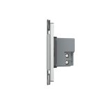 Intrerupator cvadruplu cap scara / cap cruce wireless cu touch Livolo cu rama din sticla, standard Italian – Serie noua