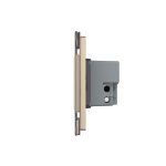 Intrerupator cvadruplu cu touch Livolo cu rama din sticla, standard Italian – Serie noua