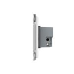 Intrerupator cvadruplu cu touch Livolo cu rama din sticla, protocol ZigBee, standard Italian – Serie noua