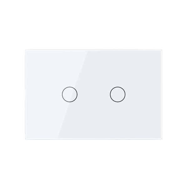 Intrerupator cu variator dublu cu touch Livolo din sticla, standard Italian, protocol ZigBee – Serie noua