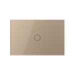 Intrerupator simplu cap scara / cap cruce cu touch Livolo din sticla, standard Italian, protocol ZigBee – Serie noua