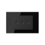 Intrerupator triplu wireless cu touch Livolo cu rama din sticla, standard Italian – Serie noua