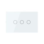 Intrerupator triplu cu touch Livolo din sticla, standard Italian, protocol ZigBee – Serie noua