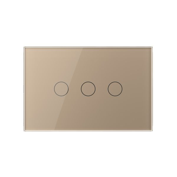 Intrerupator triplu cu touch Livolo din sticla, standard Italian, protocol ZigBee – Serie noua