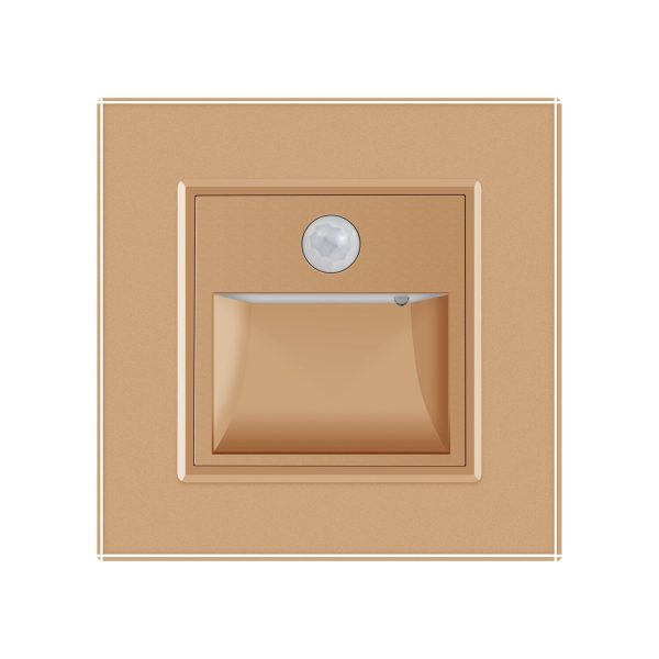 Lampa de veghe LED Livolo cu rama din sticla, Senzor miscare incorporat