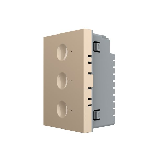 Modul intrerupator triplu cap scara / cap cruce wireless cu touch Livolo standard Italian, Serie noua