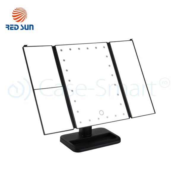 Oglinda cosmetica rotativa RedSun, Led-uri cu variator pentru make-up