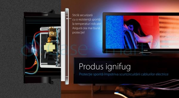 Panou intrerupator dublu cu touch Livolo din sticla – Seria R