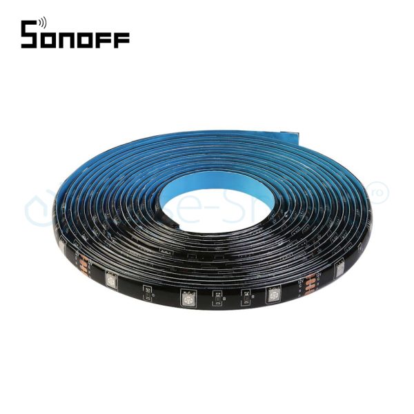 Banda inteligenta Wireless Light Strip LED RGB Sonoff L1, Lungime 5 m, Telecomanda inclusa, Control vocal, Control de pe telefonul mobil