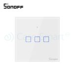 Intrerupator triplu cu touch Sonoff T0EU3C, Wi-Fi, Control de pe telefonul mobil