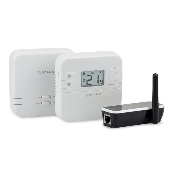 Termostat inteligent Salus RT310i, Alimentare 230 V, Control aplicatie, Programabil, Mod racire / incalzire