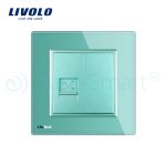 Priza simpla Telefon Livolo cu rama din sticla