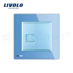 Priza simpla Telefon Livolo cu rama din sticla