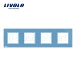 Rama priza cvadrupla Livolo din sticla