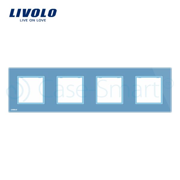 Rama priza cvadrupla Livolo din sticla