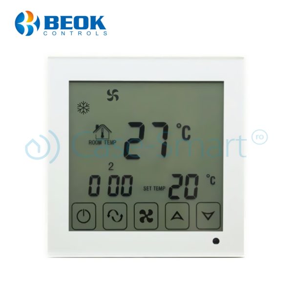 Termostat cu fir pentru aer conditionat BeOk TDS23-AC2, Compatibil cu sisteme HVAC