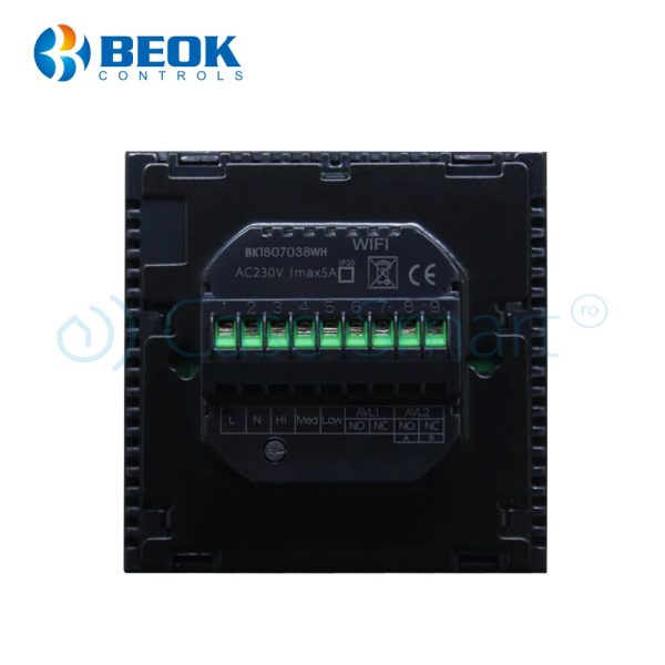 Termostat cu fir pentru aer conditionat BeOk TGT70-AC2, Compatibil cu sisteme HVAC