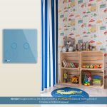 Panou intrerupator dublu cu touch Livolo din sticla