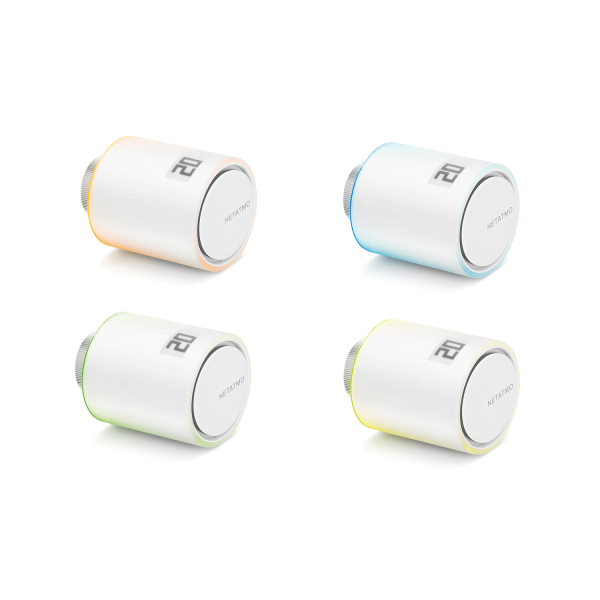 Cap termostat Netatmo, Wi-Fi, Control aplicatie, Programare, 4 Culori interschimbabile