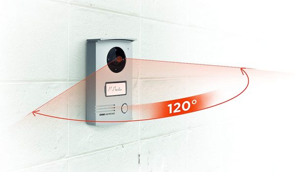Videointerfon cu fir SCS Sentinel VISIODOOR 4.3+, Ecran tactil de 4.3 inch, Monitorizare video cu unghi de 120°