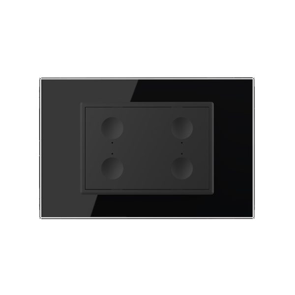 Intrerupator cvadruplu wireless cu touch Livolo cu rama din sticla, standard Italian – Serie noua