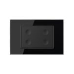 Intrerupator cvadruplu cap scara / cap cruce cu touch Livolo cu rama din sticla, standard Italian, protocol ZigBee – Serie noua
