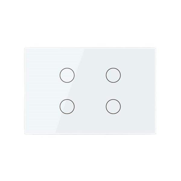 Intrerupator cvadruplu cu touch Livolo din sticla, standard Italian, protocol ZigBee – Serie noua