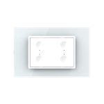 Intrerupator cvadruplu cu touch Livolo cu rama din sticla, protocol ZigBee, standard Italian – Serie noua