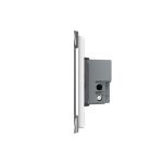 Intrerupator simplu cap scara / cap cruce cu touch Livolo din sticla, standard Italian, protocol ZigBee – Serie noua