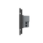 Intrerupator triplu wireless cu touch Livolo cu rama din sticla, standard Italian – Serie noua