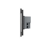 Intrerupator triplu cu touch Livolo din sticla, standard Italian, protocol ZigBee – Serie noua