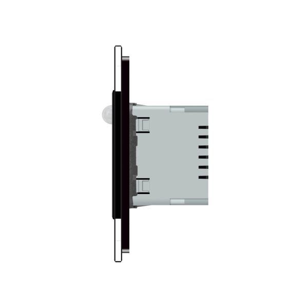 Lampa de veghe LED Livolo cu rama din sticla, Senzor miscare incorporat
