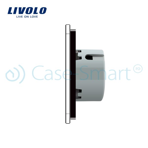 Intrerupator dublu cu touch Livolo din sticla – Seria R
