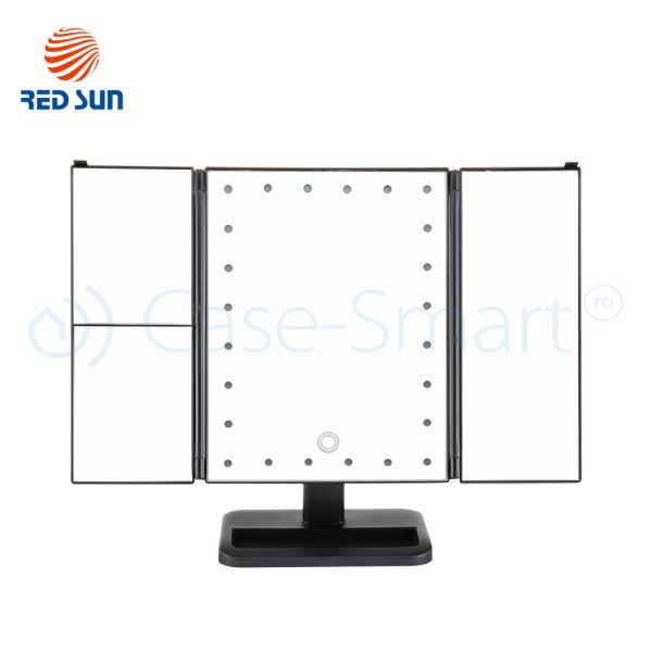 Oglinda cosmetica rotativa RedSun, Led-uri cu variator pentru make-up
