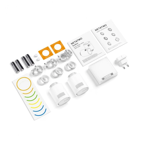 Kit Netatmo Starter Pack cu 2 Capete termostat si 1 Releu, Control aplicatie, Programare