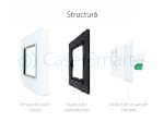 Priza dubla Telefon Livolo cu rama din sticla – standard italian