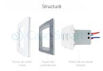 Priza dubla USB Livolo cu rama din sticla – standard italian