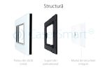 Priza cu mufa pentru microfon Livolo cu rama din sticla – standard italian