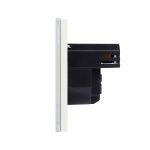 Priza Simpla + USB-A + USB-C LUXION cu Rama din Sticla