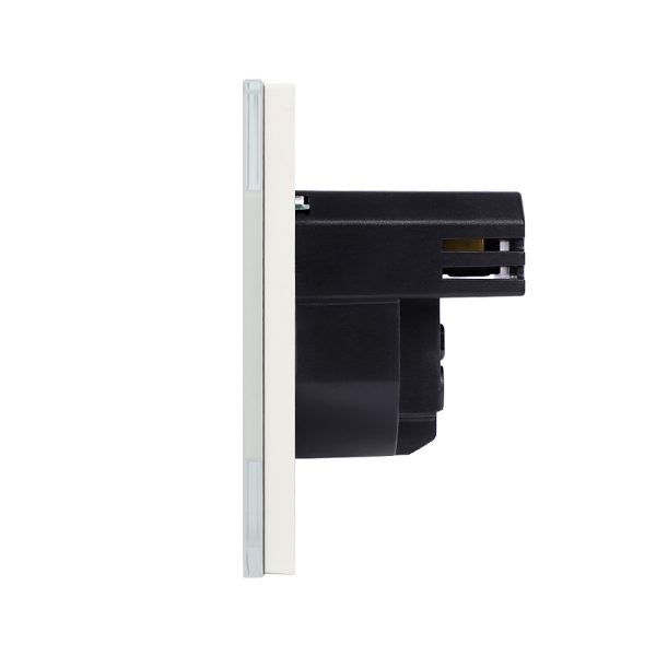 Priza Simpla + USB-A + USB-C LUXION cu Rama din Sticla