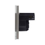 Priza Simpla + USB-A + USB-C LUXION cu Rama din Sticla