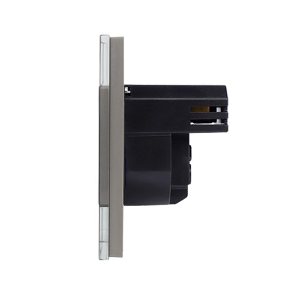 Priza Simpla + USB-A + USB-C LUXION cu Rama din Sticla