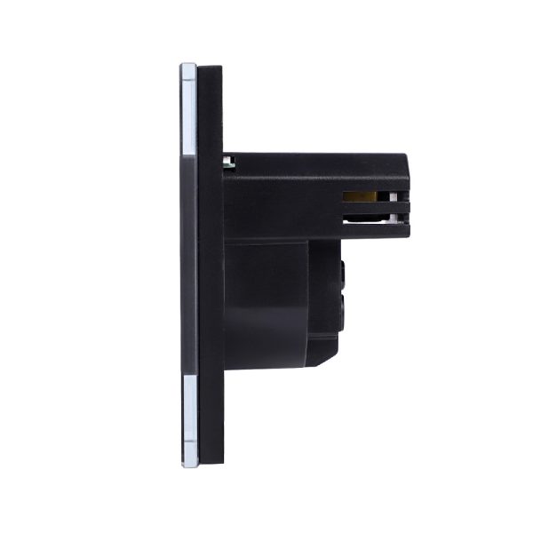 Priza Simpla + USB-A + USB-C LUXION cu Rama din Sticla