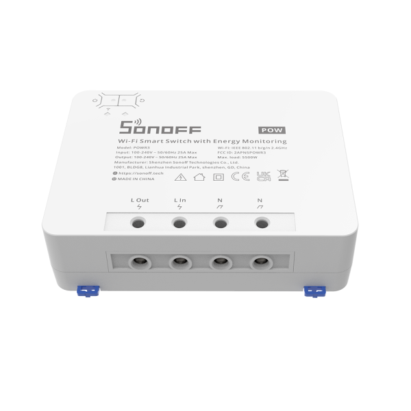 Releu Wi-Fi Sonoff Pow R3, Monitorizare consum electric, Control aplicatie & vocal