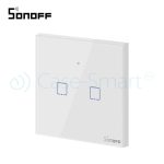 Intrerupator dublu cu touch Sonoff T0EU2C, Wi-Fi, Control de pe telefonul mobil
