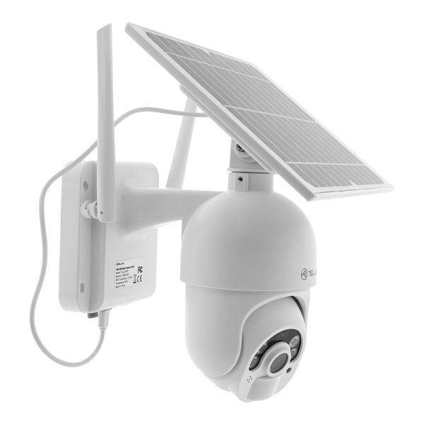 Camera smart cu incarcare solara Tellur, P&T, Wi-Fi, IR, Senzor miscare, 1080P